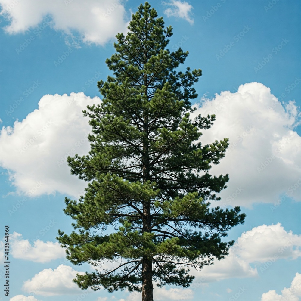 Obraz premium Pine tree - pine tree against blue sky