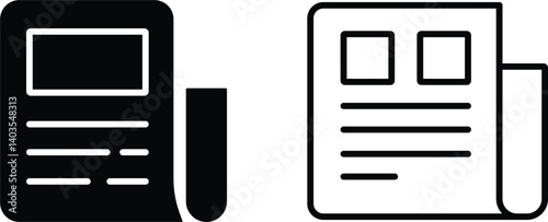 Newspaper Icon Media Symbol Vector