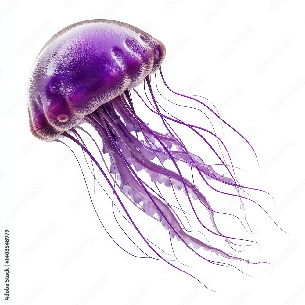 Fototapeta premium Purple jellyfish illustration