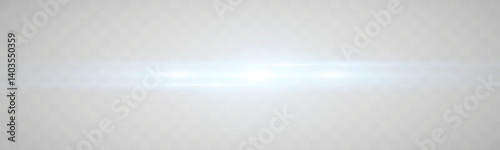 Set of blue horizontal glow effects resembling stars or suns with radiant highlights. Features light energy explosions and flares. Vector artwork ideal for digital, abstract, or futuristic designs.
