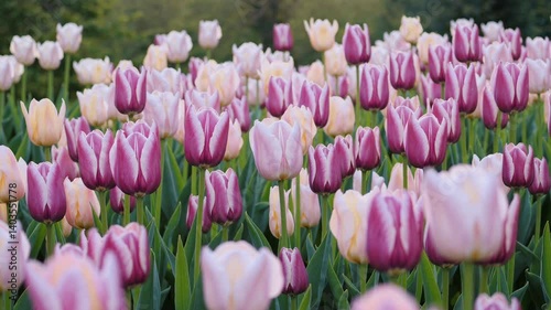 The Tulips in Full Bloom