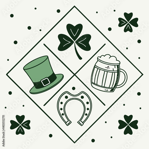 St Patrick's Day' elements vector image (31).eps