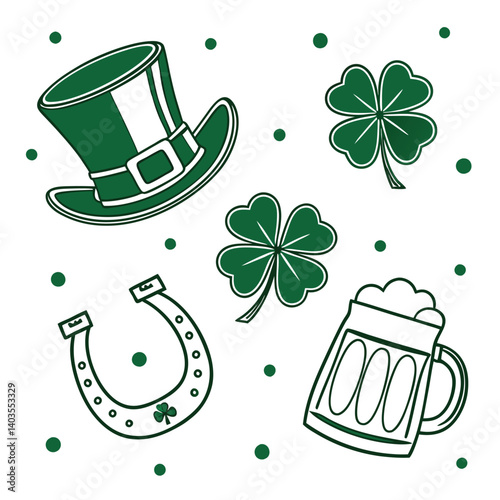 St Patrick's Day' elements vector image (36).eps