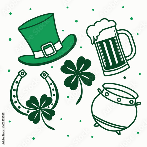 St Patrick's Day' elements vector image (39).eps