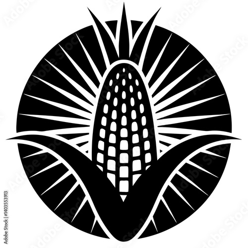Corn shape vector perfect for farming brand logos, events, shirts, and fall flyers.