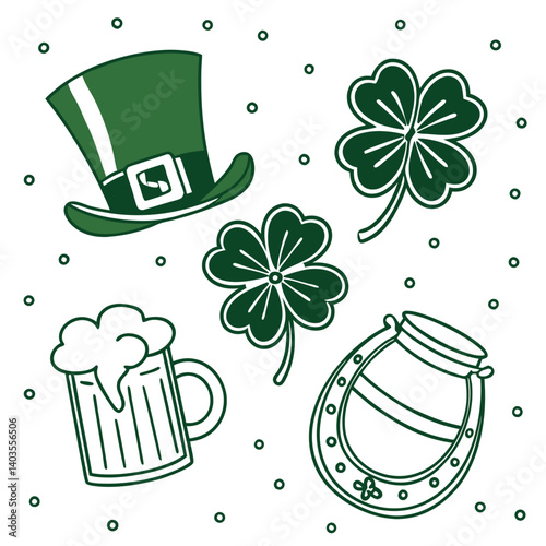 St Patrick's Day' elements vector image (10).eps