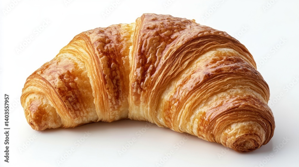Freshly Baked Flaky Croissant with Rich Layers Freshly Baked Flaky Croissant with Rich Layers
