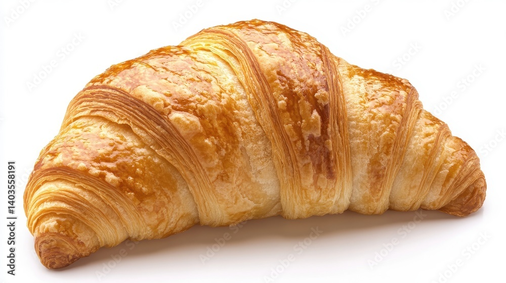 Golden French Croissant with Buttery Layers