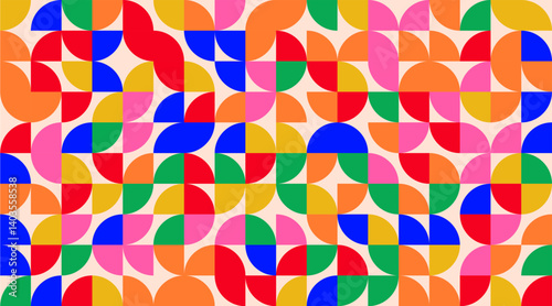 Colorful Bauhaus-Inspired Background