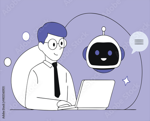 Character utilizing artificial intelligence to generate business solutions