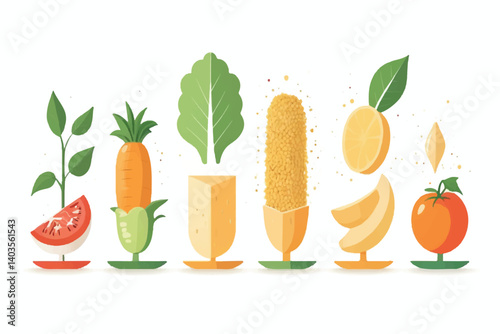 Rising Food Cost vector illustrations art on white background
