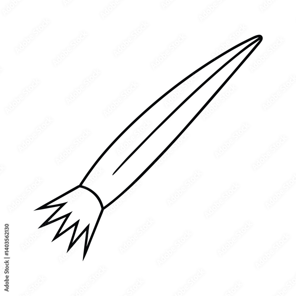Comet simple style vector line art Comet simple style vector line art