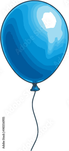 Light blue balloon vector illustration