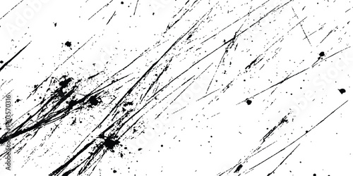 Vector black scratches texture dirty grainy and scratches transparent white background. Abstract black scratches grunge texture.