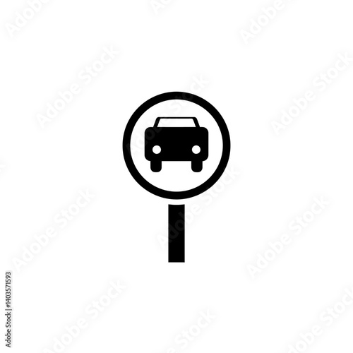 No Entry Sign: A minimalist design depicts the iconic "No Entry" sign, symbolizing restricted access and direction in a clean, graphic style.