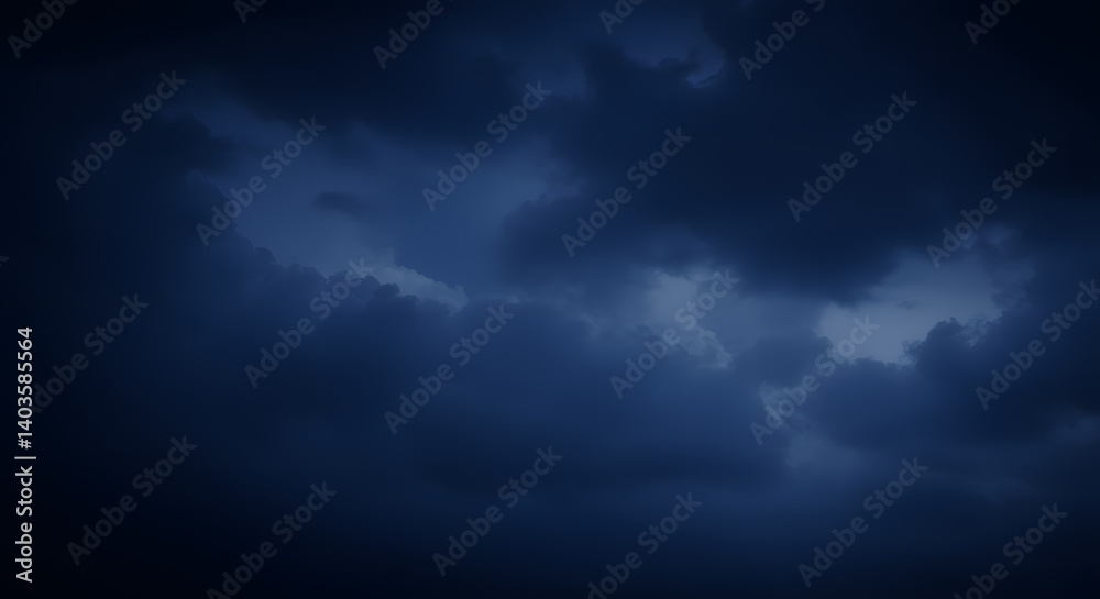 Night Sky: Dark Cloudscape, Dramatic Atmosphere Night Sky: Dark Cloudscape, Dramatic Atmosphere