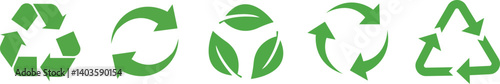 Recycle symbols. Recycling arrow icon set. Reusing symbols. Recycling label collection. Recycle badge. Recycling icons. Recycle, reuse and reduce icons.