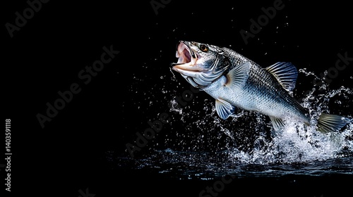 Splashing bass wild motion image