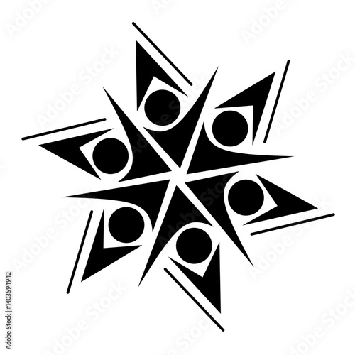 abstract colorful star shape vector illustration