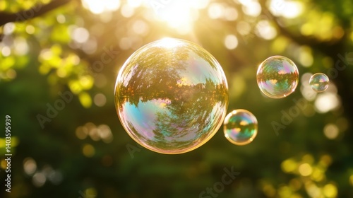 Bubble flare push creates a dreamy swirl background