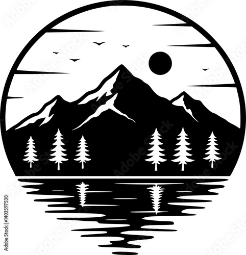 camping tent silhouette
