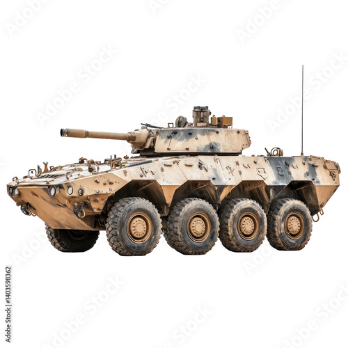 Armored Personnel Carrier on transparent background