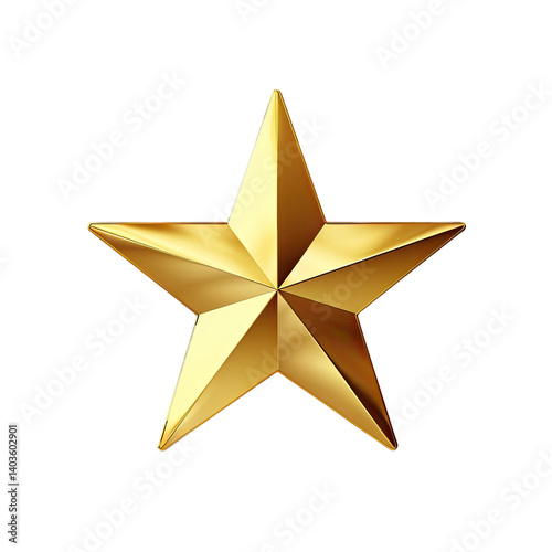 Gold Star Artwork on transparent background