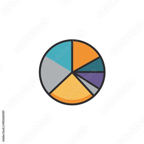 Free Download Financial Insights: A detailed pie chart representing different financial data, using a variety of colors. It is a clear illustration of financial information. - GFXLoad