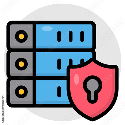 An icon design of server security 