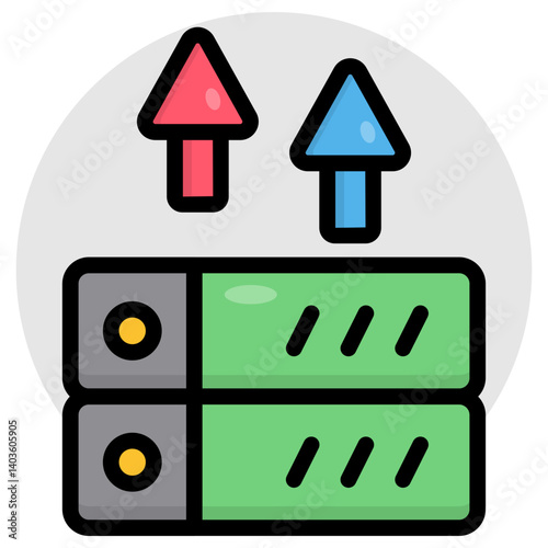 An icon design of server 