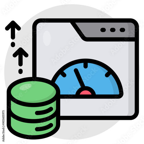 Modern design icon of web speed optimization 