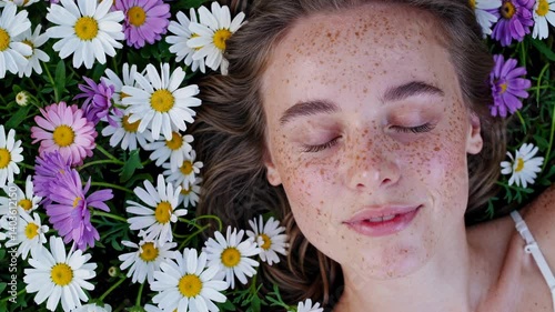 The Girl Among Flowers