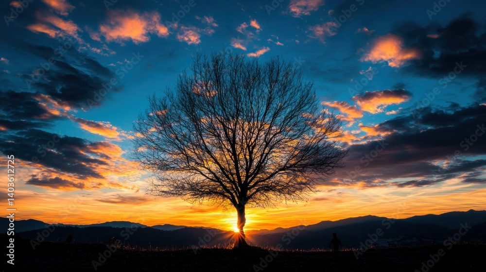 Obraz premium Sunset in the Mountains