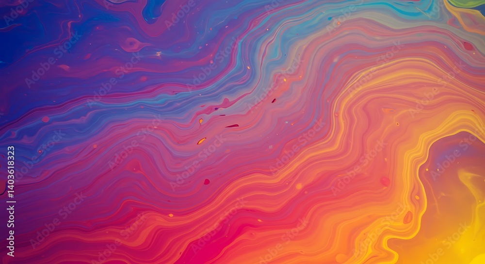 Obraz premium Abstract Colorful Swirls of Paint Blending Together