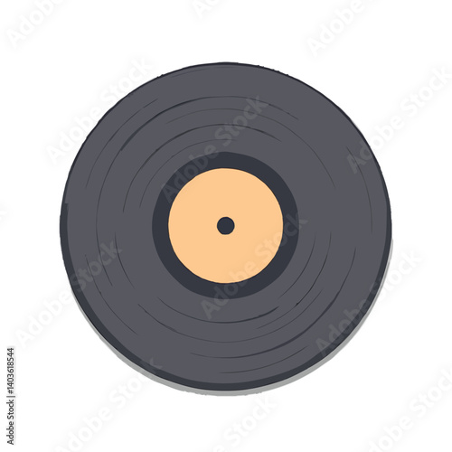 Simple Vinyl Record Illustration