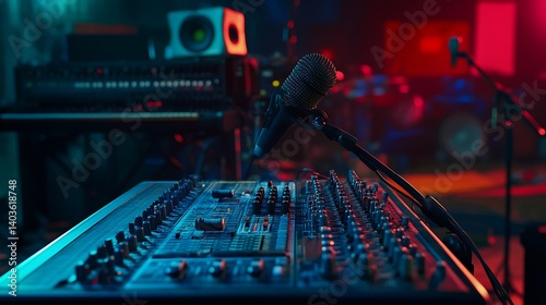 Audio gear studio lights photo