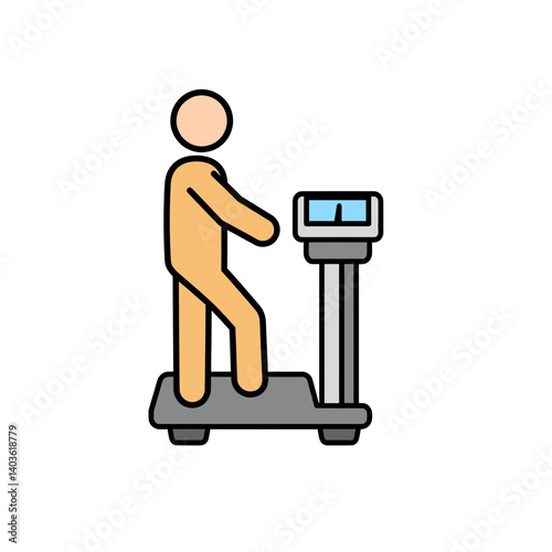 Weight Check: A person stands on a weight scale, gauging their progress. It's a simple yet potent reminder of self-care and the pursuit of a healthy lifestyle.