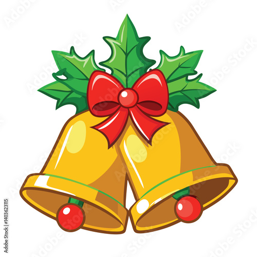 Christmas  bells isolated on white background