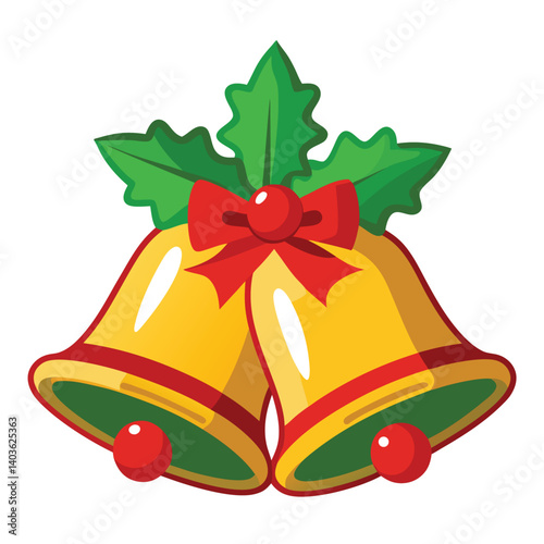 Christmas  bells isolated on white background