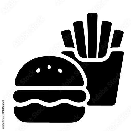 hamburger and fries icon