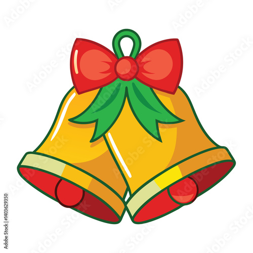 Christmas  bells isolated on white background