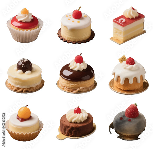 set of cakes