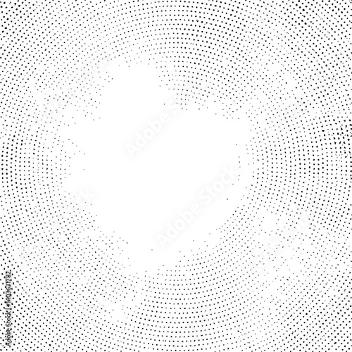 Halftone dots design . Isolated vector dotted gradient circle
