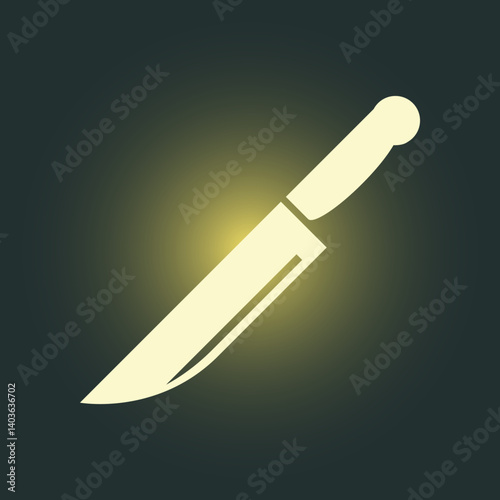 Knife trendy icon simple abstract vector illustration colorful artwork lovely design