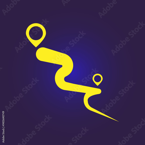 Distance trendy icon rich abstract vector illustration colorful artwork lovely design