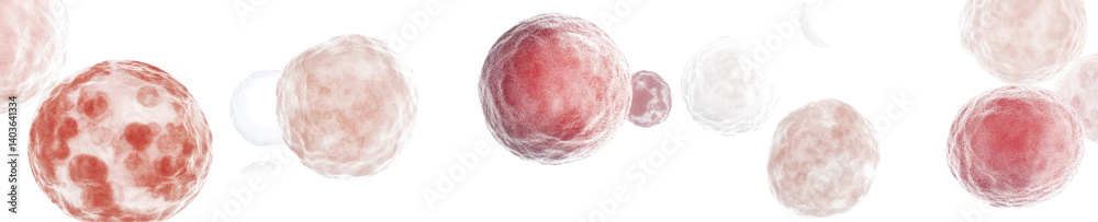 Fototapeta premium Embryonic Stem Cells Visualization on transparent background