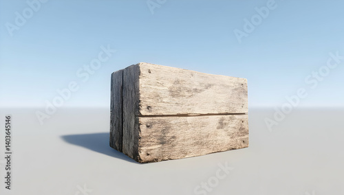 Obraz na płótnie Textured Cube Composed of Small Blocks Under Clear Blue Sky in a Minimalist Modern Design w salonie