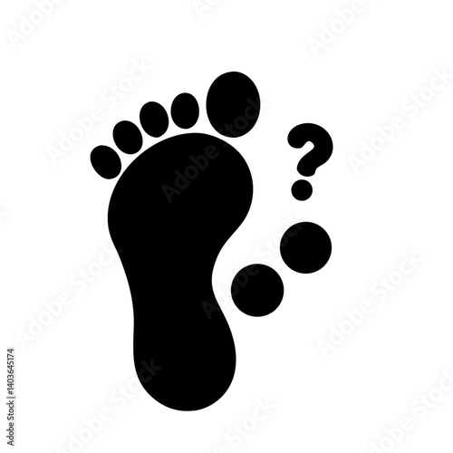 Carbon Footprint Icon Representing Environmental Impact  