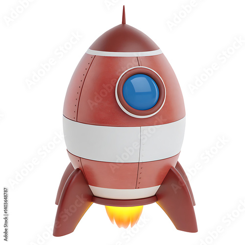 Retro rocket ship illustration vintage space travel vehicle design concept