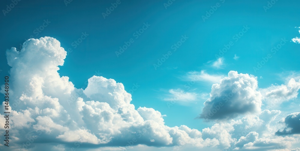 Fototapeta premium Vast sky with cumulus clouds